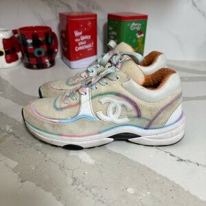 Chanel CC Multi color sneaker.